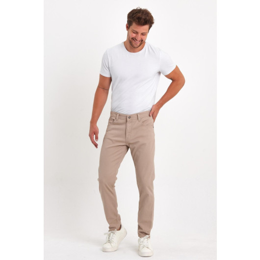 Mens Summer Pants Comfortable Light Beige, Size 29
