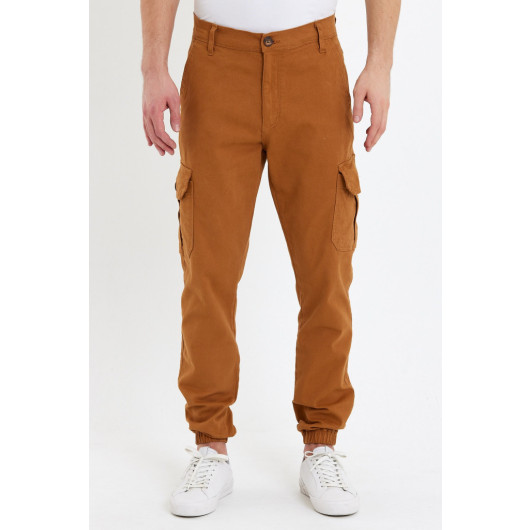 Mens Cargo Pants With Elastic Legs, 3 Pieces, 2Xl