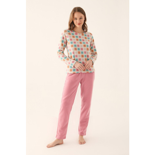 Mother Daughter Family Concept Long Sleeve Pajama Set