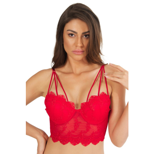 Padded Bra Set Red