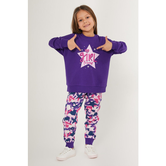 Girl Powers Pink Girl Tracksuit Set