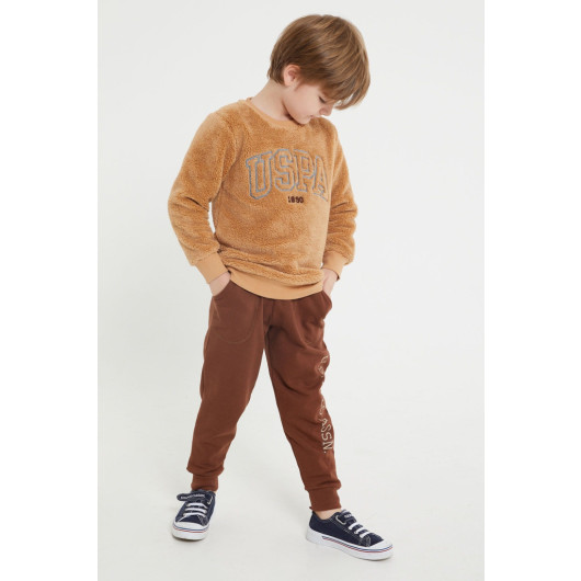 Navy Blue Boy Fleece Tracksuit Set