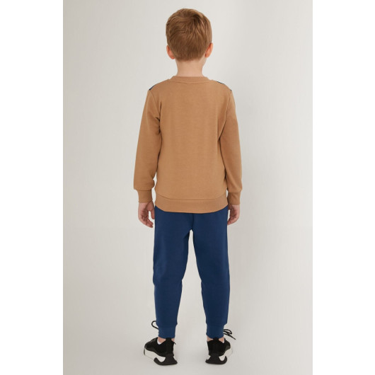 Brown Boy Tracksuit Set