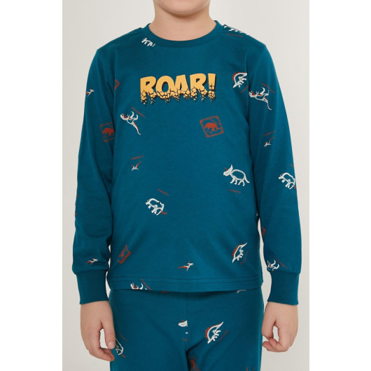 Roar Men Boy Long Sleeve Pajama Set