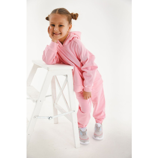 Hooded Girl Tracksuit Set