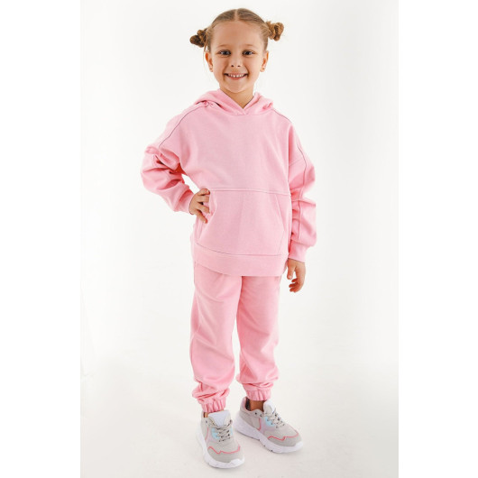 Hooded Girl Tracksuit Set