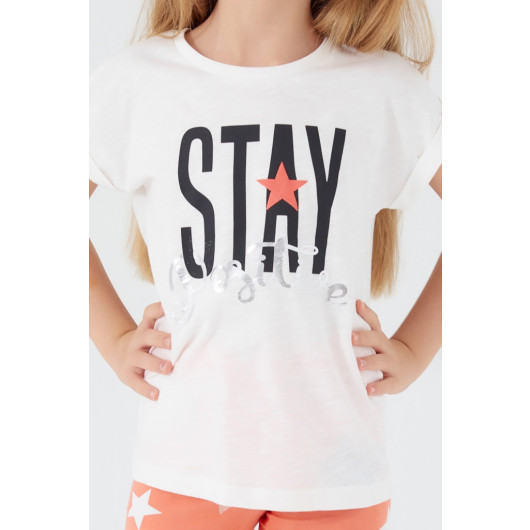 Stay Positive Girls Bermuda Set