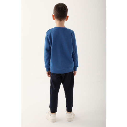 Saks Blue Boy Tracksuit Set