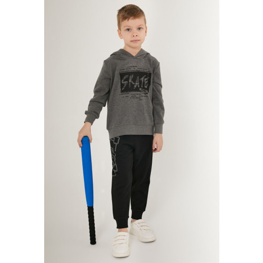 Skate Navy Blue Boy Tracksuit Set