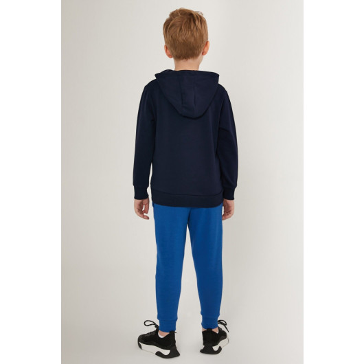 Skate Navy Blue Boy Tracksuit Set