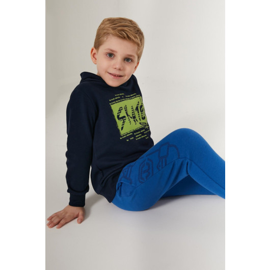 Skate Navy Blue Boy Tracksuit Set