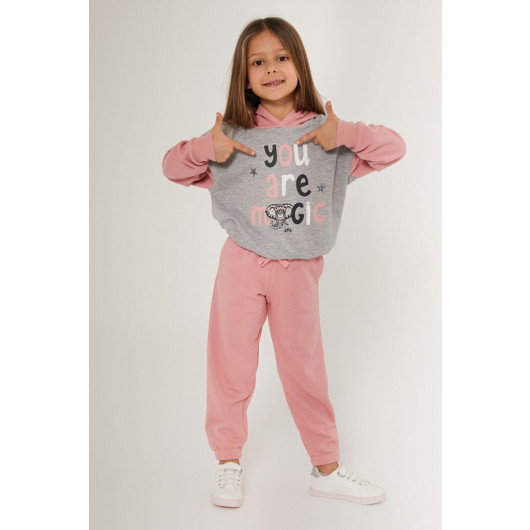 Star Gray Girl Tracksuit Set