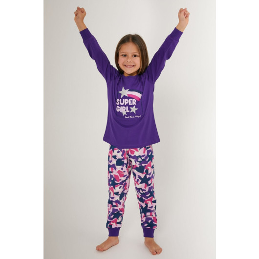 Magic Pink Girl Long Sleeve Pajama Set