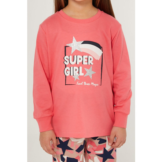 Magic Pink Girl Long Sleeve Pajama Set