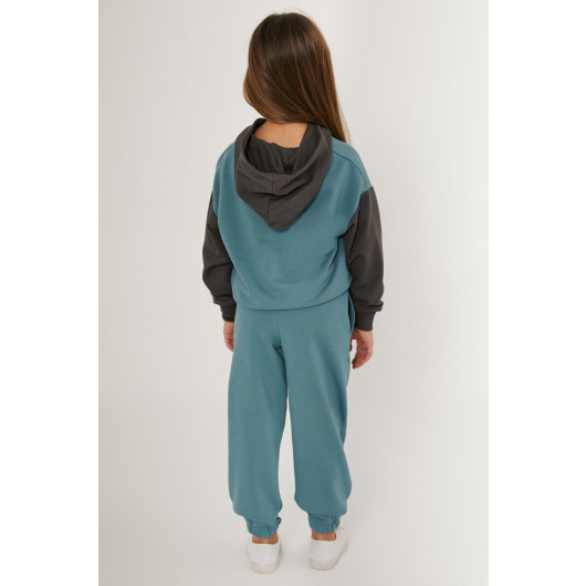 Sweet Apple Blue Girls Tracksuit Set