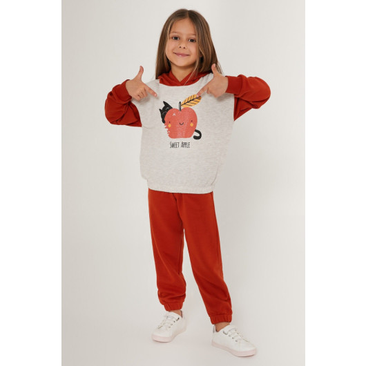 Sweet Apple Blue Girls Tracksuit Set