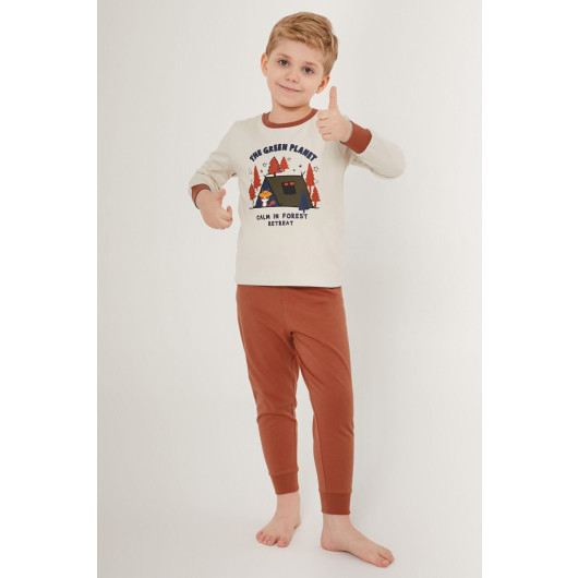 Gray Boy Long Sleeve Pajama Set