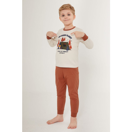 Gray Boy Long Sleeve Pajama Set