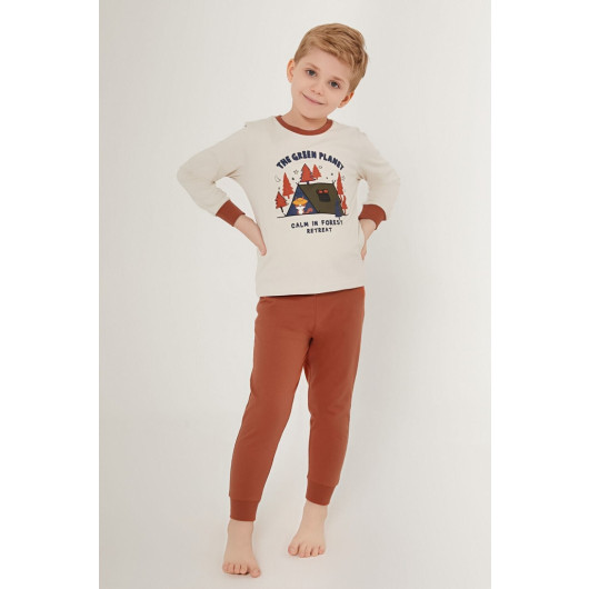 Gray Boy Long Sleeve Pajama Set