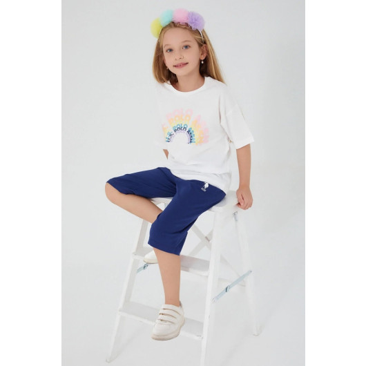 Inclined Writings Girls Capri Set