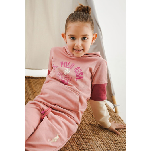 Girl Kangaroo Pocket Tracksuit Set