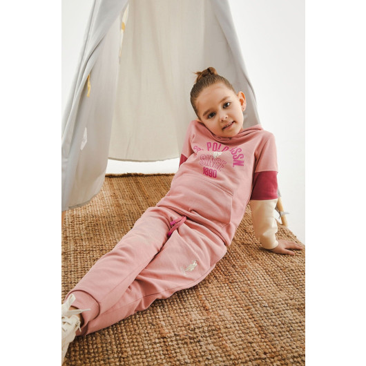 Girl Kangaroo Pocket Tracksuit Set