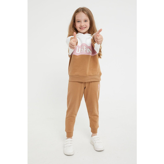 Girl's Hooded Tracksuit Set