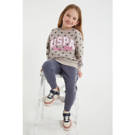 Girl Polka Dot Tracksuit Set