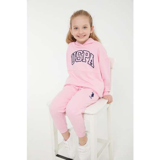 Classic Candy Pink Girls Tracksuit Set