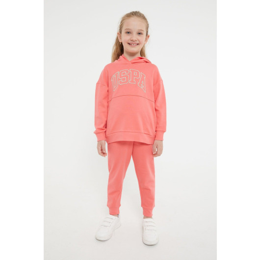 Classic Candy Pink Girls Tracksuit Set