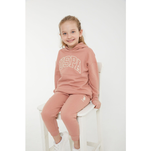 Classic Candy Pink Girls Tracksuit Set