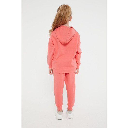 Classic Candy Pink Girls Tracksuit Set