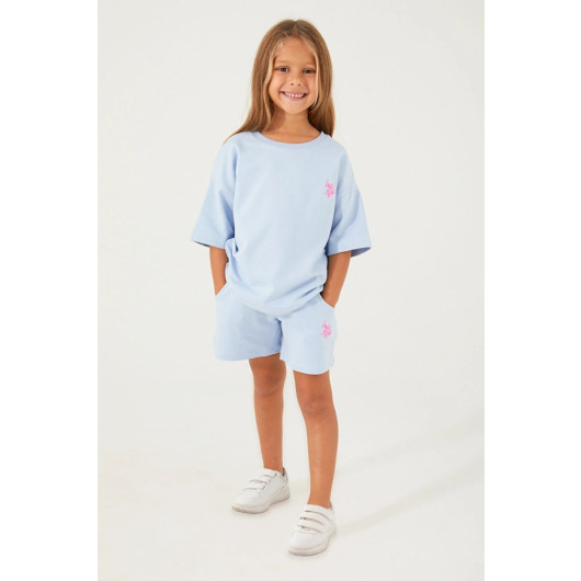 Plain Open Naive Girl Shorts Set