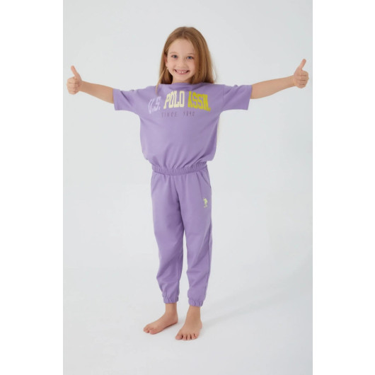 Sea Blue Girl Short Sleeve Pajama Set