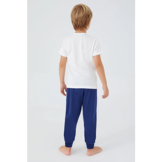 Writing Boy Short Sleeve Pajama Set