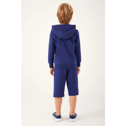 Zipper Detail Boy Bermuda Suit