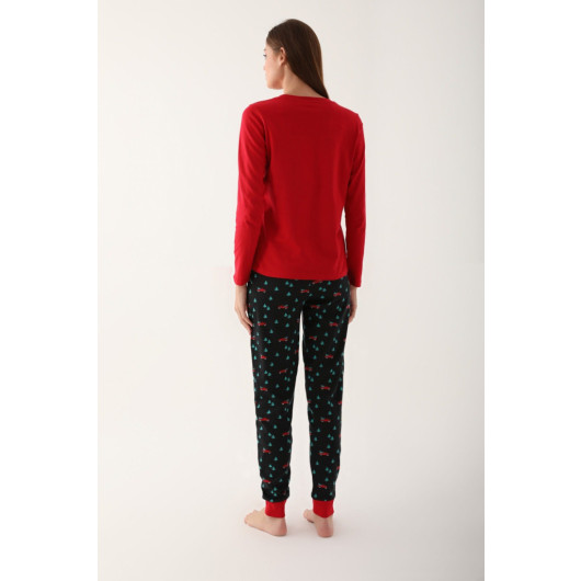 Wonderful Days Red Women Long Sleeve Pajama Set