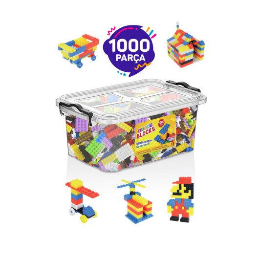 Funny Blocks Micro Block 1000 Pieces Plastic Box