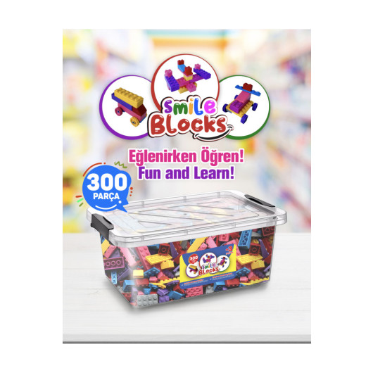 Smile Blocks 300 Pieces Plastic Creative Blocks
