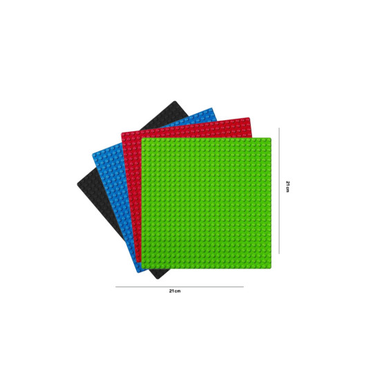 Building Blocks Compatible Flexible Floor 4 Colors 21X21 Cm