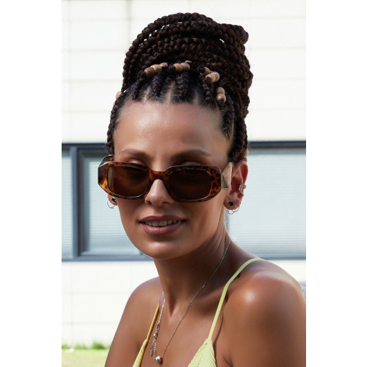 Women Sunglasses Leopard Brown
