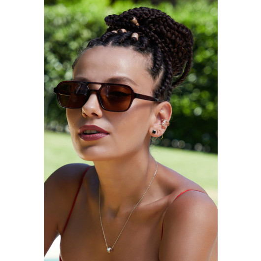 Unisex Sunglasses Brown