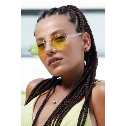 Women Sunglasses Transparent Yellow