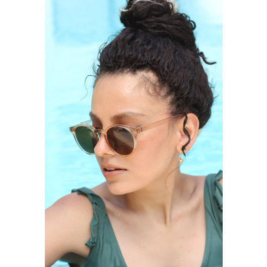 Unisex Sunglasses Patterned Brown
