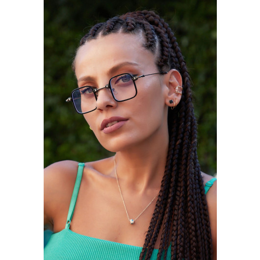نظارة مناسبة للجنسين سوداء ضد الضوء الازرق