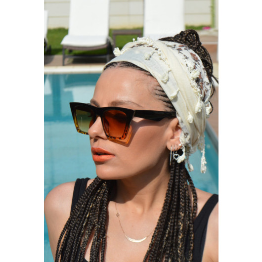 Brown Patterned Women Sunglasses