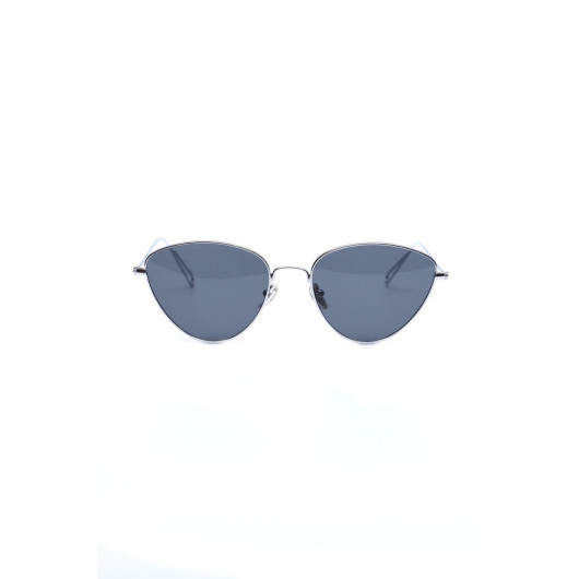 نظارة نسائية شمسية مزينة فضية