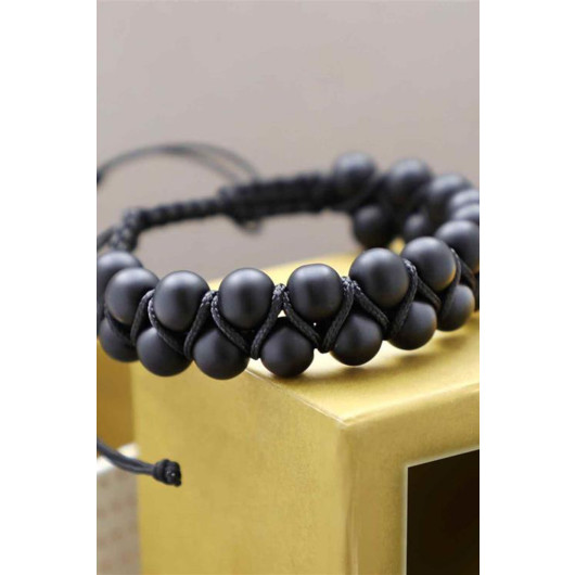 Steel Bracelet Black Men