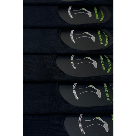 جوارب خيزران رجالية سوداء 12 قطعة قصيرة
