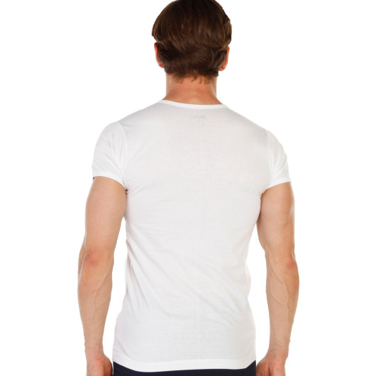 Tolin 12 Pack Cotton White Oneck Mens Single Jersey Undershirt